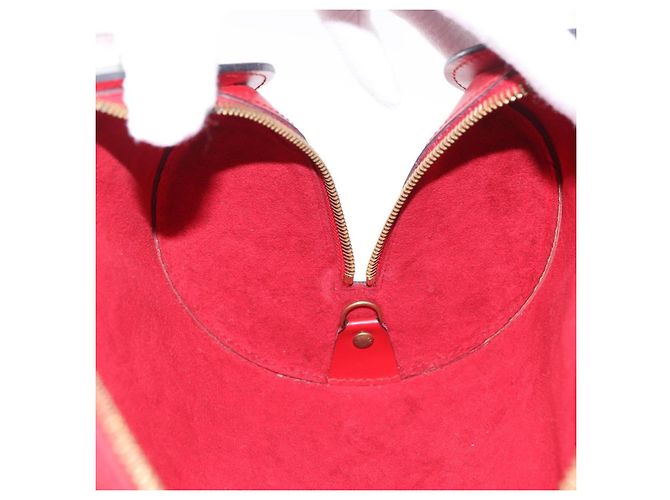 Borsa a mano LOUIS VUITTON Epi Soufflot Rossa M52227 LV Auth 195555V Rosso - vista 20
