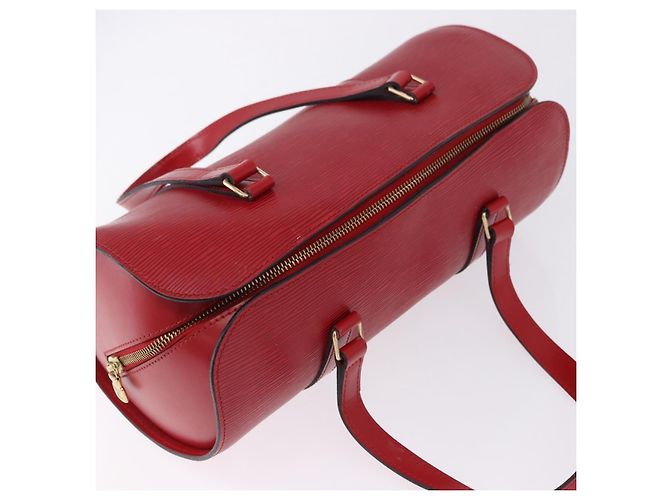Borsa a mano LOUIS VUITTON Epi Soufflot Rossa M52227 LV Auth 195555V Rosso - vista 6