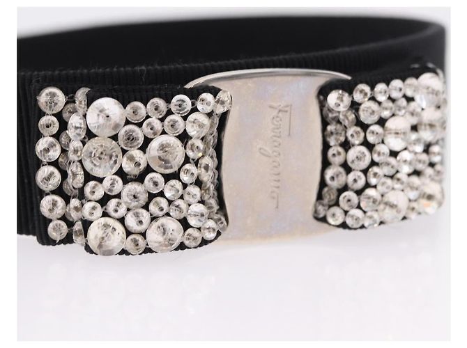 Salvatore Ferragamo Vala Katyusha Canvas Black Auth BA15217A Nero - vista 6