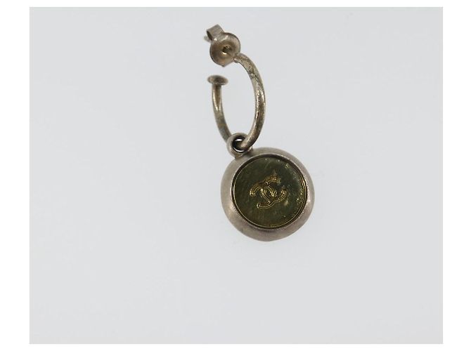 CHANEL Pierce Metal Silver CC Auth 198817 Argento - vista 8