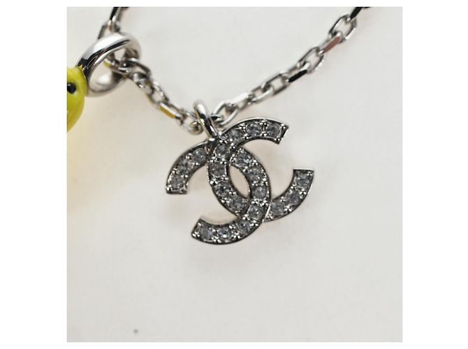 Collana CHANEL COCO Metallo Argento CC Auth 196476SAM - vista 4