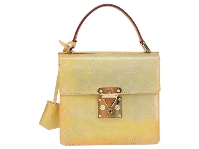 LOUIS VUITTON Monogram Vernis Spring Street Hand Bag Gris M91029 LV Auth 196286 Grigio - vista 13