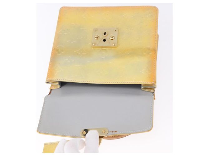 LOUIS VUITTON Monogram Vernis Spring Street Hand Bag Gris M91029 LV Auth 196286 Grigio - vista 21