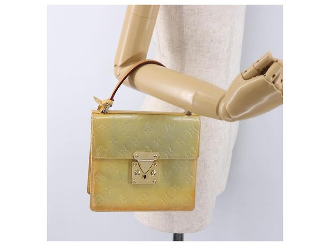 LOUIS VUITTON Monogram Vernis Spring Street Hand Bag Gris M91029 LV Auth 196286 Grigio - vista 25