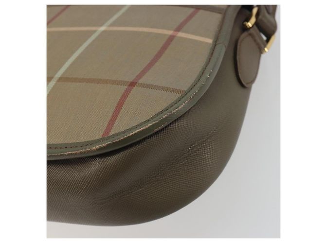 Borsa a tracolla Burberrys Nova Check Canvas Beige Tono Oro Auth BA14931A - vista 15
