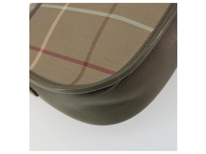 Borsa a tracolla Burberrys Nova Check Canvas Beige Tono Oro Auth BA14931A - vista 16