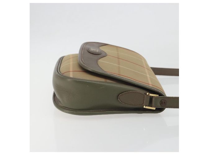 Borsa a tracolla Burberrys Nova Check Canvas Beige Tono Oro Auth BA14931A - vista 3