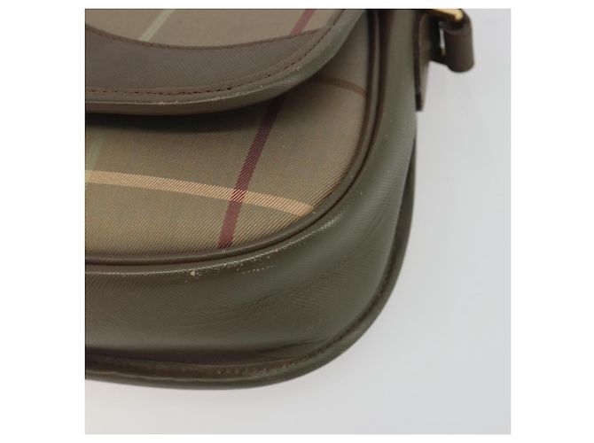 Borsa a tracolla Burberrys Nova Check Canvas Beige Tono Oro Auth BA14931A - vista 9