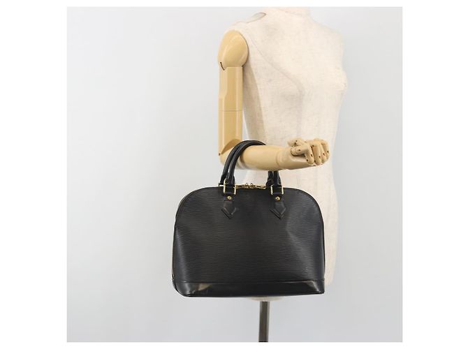 Borsa a mano LOUIS VUITTON Epi Alma Noir M52142 LV Auth 198666A Nero - vista 25