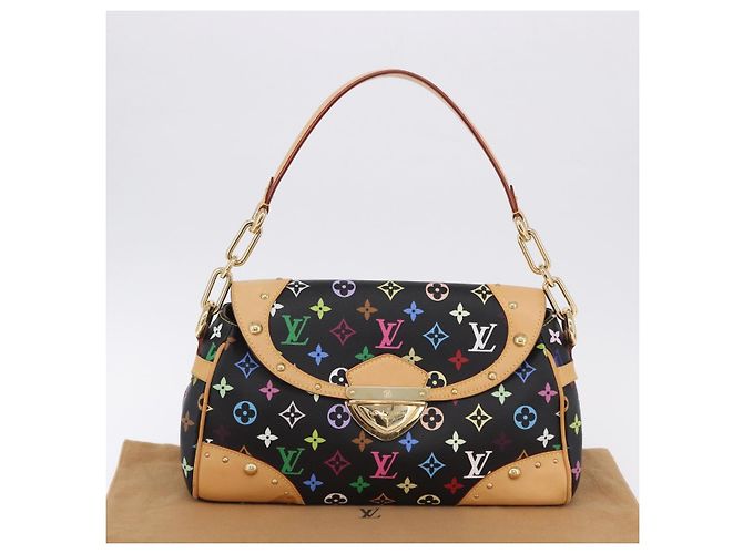 Borsa LOUIS VUITTON Monogram Multicolor Beverly MM Nera M40204 LV Auth ka5760SV Nero - vista 12