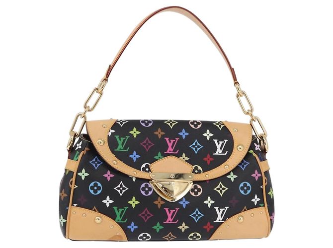 Borsa LOUIS VUITTON Monogram Multicolor Beverly MM Nera M40204 LV Auth ka5760SV Nero - vista 13