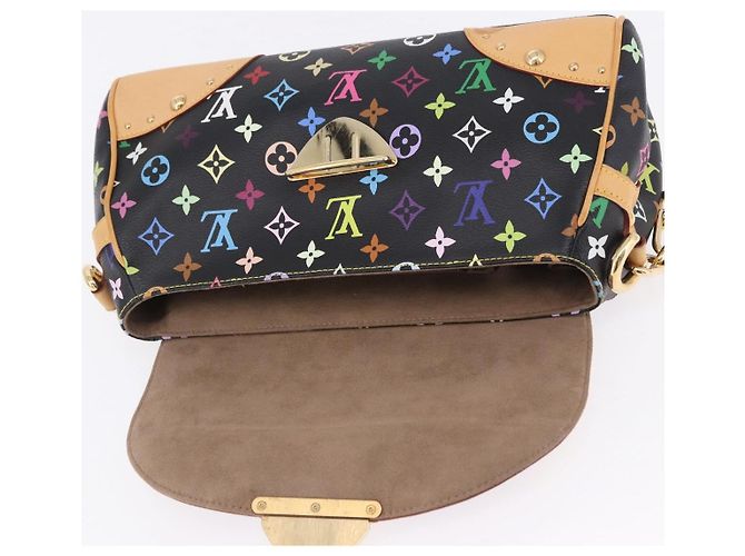 Borsa LOUIS VUITTON Monogram Multicolor Beverly MM Nera M40204 LV Auth ka5760SV Nero - vista 19