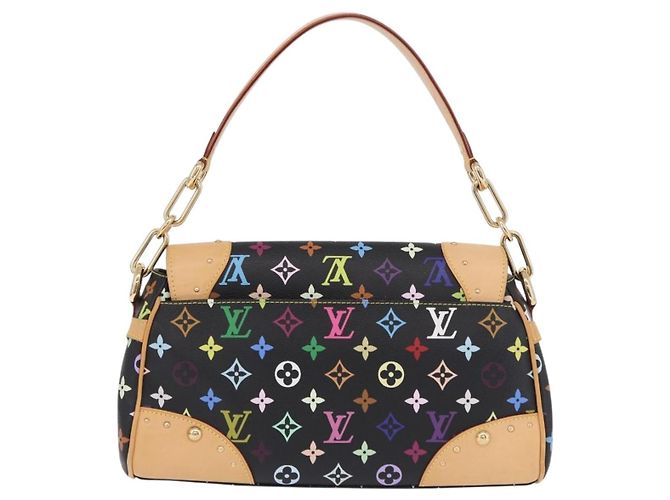 Borsa LOUIS VUITTON Monogram Multicolor Beverly MM Nera M40204 LV Auth ka5760SV Nero - vista 2