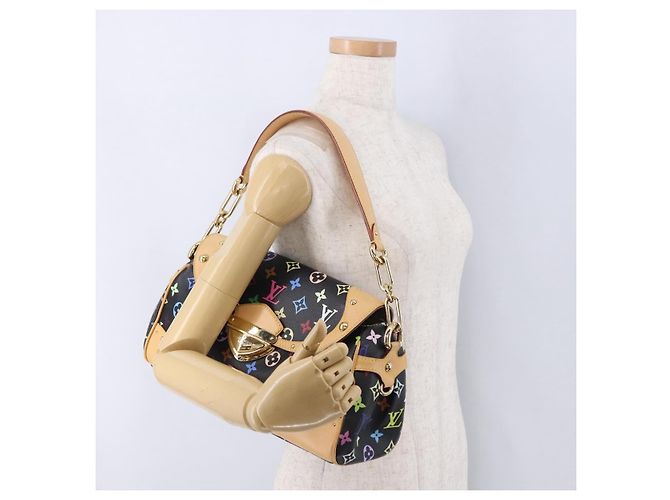 Borsa LOUIS VUITTON Monogram Multicolor Beverly MM Nera M40204 LV Auth ka5760SV Nero - vista 24