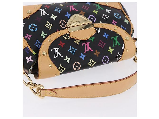 Borsa LOUIS VUITTON Monogram Multicolor Beverly MM Nera M40204 LV Auth ka5760SV Nero - vista 7