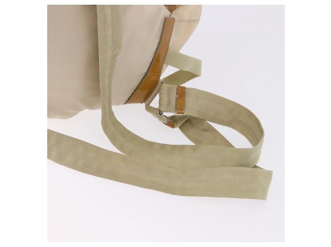 Zaino PRADA Nylon Beige Silver Auth 195170 Argento - vista 10