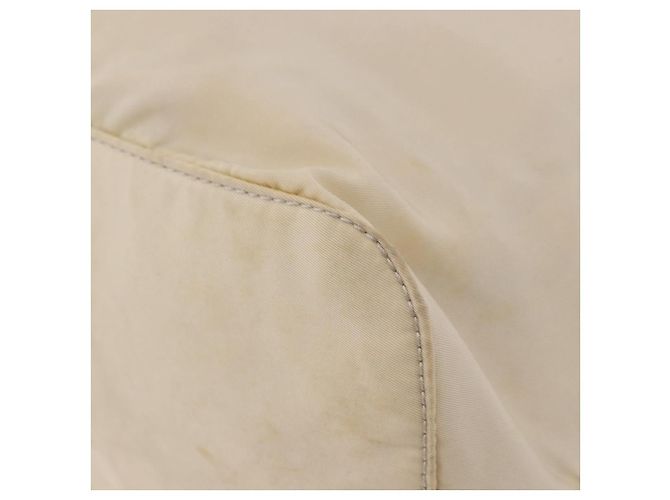 Zaino PRADA Nylon Beige Silver Auth 195170 Argento - vista 20