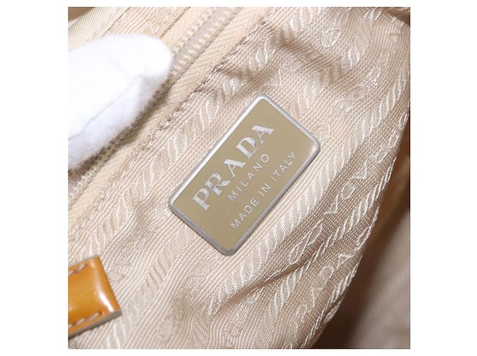 Zaino PRADA Nylon Beige Silver Auth 195170 Argento - vista 25
