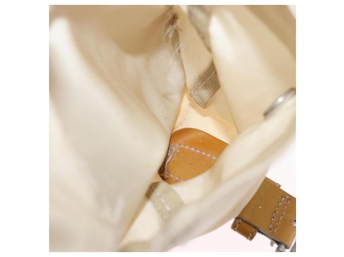 Zaino PRADA Nylon Beige Silver Auth 195170 Argento - vista 30
