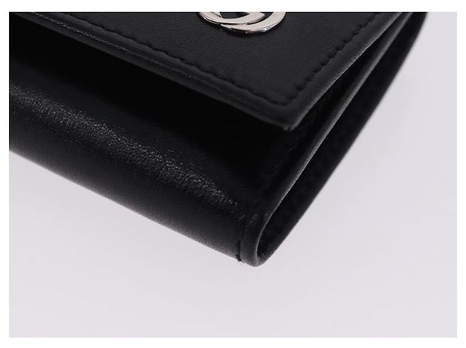 GUCCI Interlocking Key Case Leather Black Silver 115225 Auth am12352V Silvery - view 14
