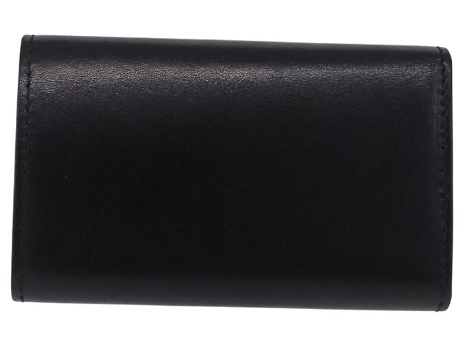 GUCCI Interlocking Key Case Leather Black Silver 115225 Auth am12352V Silvery - view 2
