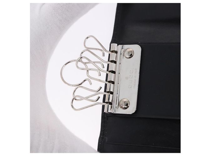 GUCCI Interlocking Key Case Leather Black Silver 115225 Auth am12352V Silvery - view 9