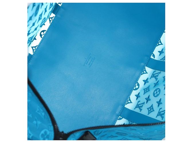 LOUIS VUITTON Monogram Mesh Keepall Triangle 50 Turquoise M45048 Auth 195543SAM Turchese - vista 10