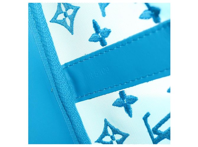 LOUIS VUITTON Monogram Mesh Keepall Triangle 50 Turquoise M45048 Auth 195543SAM Turchese - vista 11