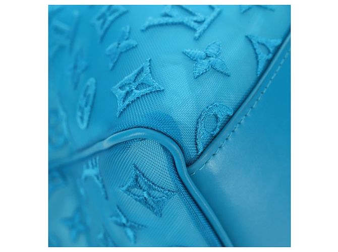 LOUIS VUITTON Monogram Mesh Keepall Triangle 50 Turquoise M45048 Auth 195543SAM Turchese - vista 18