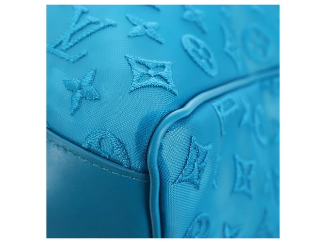 LOUIS VUITTON Monogram Mesh Keepall Triangle 50 Turquoise M45048 Auth 195543SAM Turchese - vista 19