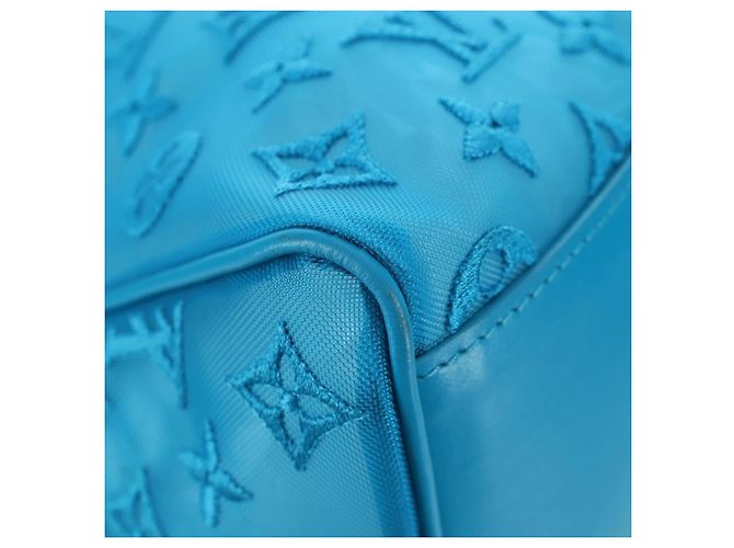LOUIS VUITTON Monogram Mesh Keepall Triangle 50 Turquoise M45048 Auth 195543SAM Turchese - vista 20