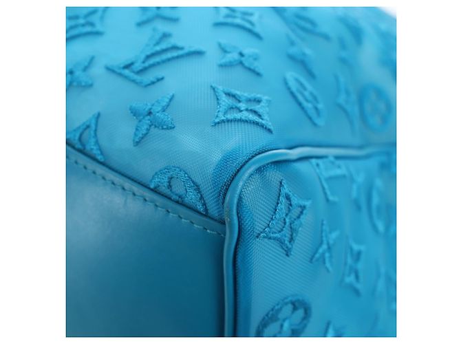 LOUIS VUITTON Monogram Mesh Keepall Triangle 50 Turquoise M45048 Auth 195543SAM Turchese - vista 21