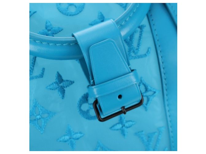 LOUIS VUITTON Monogram Mesh Keepall Triangle 50 Turquoise M45048 Auth 195543SAM Turchese - vista 23