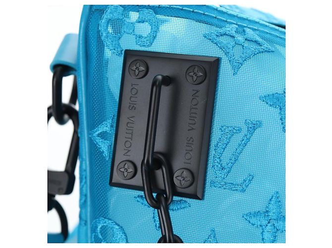 LOUIS VUITTON Monogram Mesh Keepall Triangle 50 Turquoise M45048 Auth 195543SAM Turchese - vista 25
