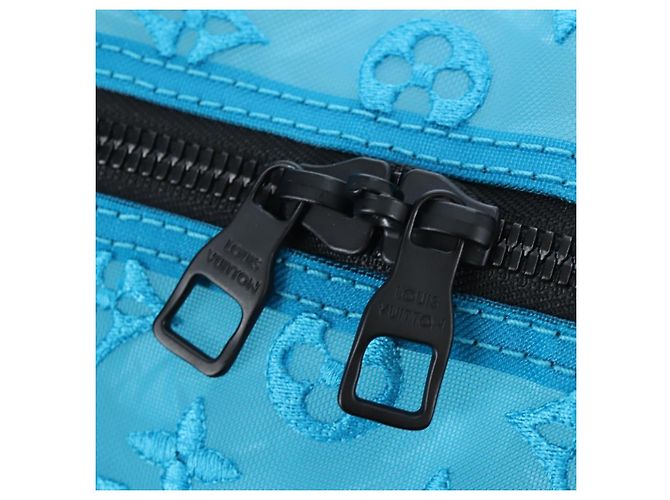 LOUIS VUITTON Monogram Mesh Keepall Triangle 50 Turquoise M45048 Auth 195543SAM Turchese - vista 26