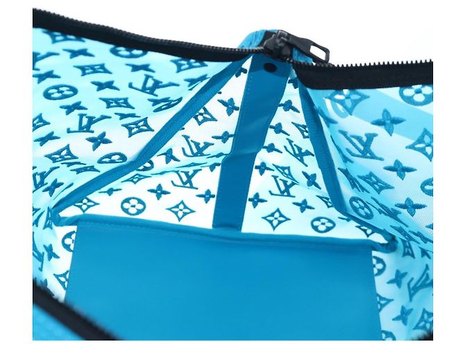 LOUIS VUITTON Monogram Mesh Keepall Triangle 50 Turquoise M45048 Auth 195543SAM Turchese - vista 28