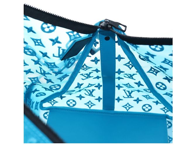 LOUIS VUITTON Monogram Mesh Keepall Triangle 50 Turquoise M45048 Auth 195543SAM Turchese - vista 29