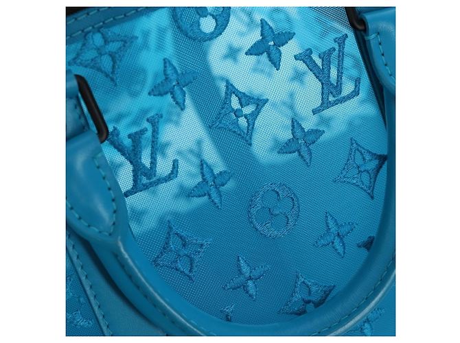 LOUIS VUITTON Monogram Mesh Keepall Triangle 50 Turquoise M45048 Auth 195543SAM Turchese - vista 31