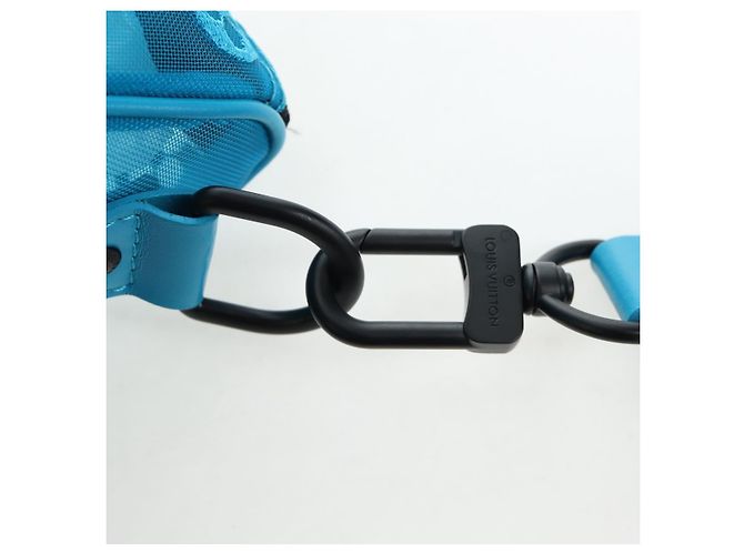LOUIS VUITTON Monogram Mesh Keepall Triangle 50 Turquoise M45048 Auth 195543SAM Turchese - vista 9