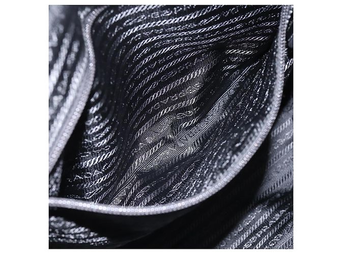 Borsa a tracolla PRADA Nylon Black Silver Auth am12283V Nero Argento - vista 23