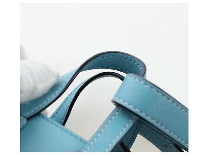 Borsa a mano LOEWE Hammock Flower in pelle Azzurro Auth 196827SAM Blu chiaro - vista 14