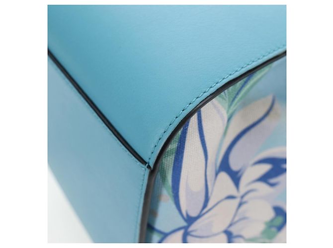 Borsa a mano LOEWE Hammock Flower in pelle Azzurro Auth 196827SAM Blu chiaro - vista 17