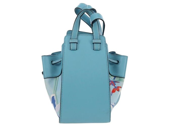 Borsa a mano LOEWE Hammock Flower in pelle Azzurro Auth 196827SAM Blu chiaro - vista 2