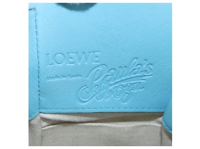 Borsa a mano LOEWE Hammock Flower in pelle Azzurro Auth 196827SAM Blu chiaro - vista 21