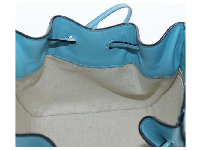 Borsa a mano LOEWE Hammock Flower in pelle Azzurro Auth 196827SAM Blu chiaro - vista 22