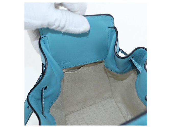 Borsa a mano LOEWE Hammock Flower in pelle Azzurro Auth 196827SAM Blu chiaro - vista 24