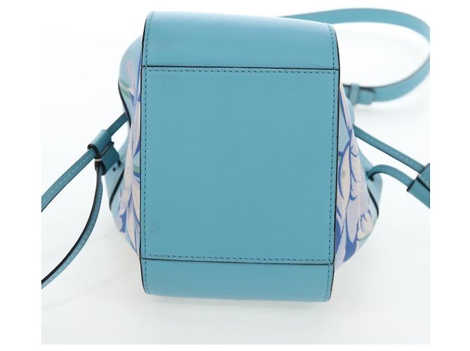 Borsa a mano LOEWE Hammock Flower in pelle Azzurro Auth 196827SAM Blu chiaro - vista 6