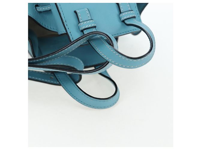 Borsa a mano LOEWE Hammock Flower in pelle Azzurro Auth 196827SAM Blu chiaro - vista 8