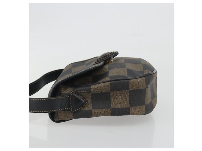Pequin Borsa a tracolla FENDI Pecan Canvas PVC Nero Marrone Auth 196716 - vista 4