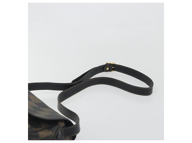 Pequin Borsa a tracolla FENDI Pecan Canvas PVC Nero Marrone Auth 196716 - vista 8